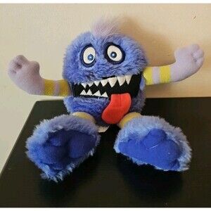 Silly Slammers Plush Bean Bag Monster Purple Stripes